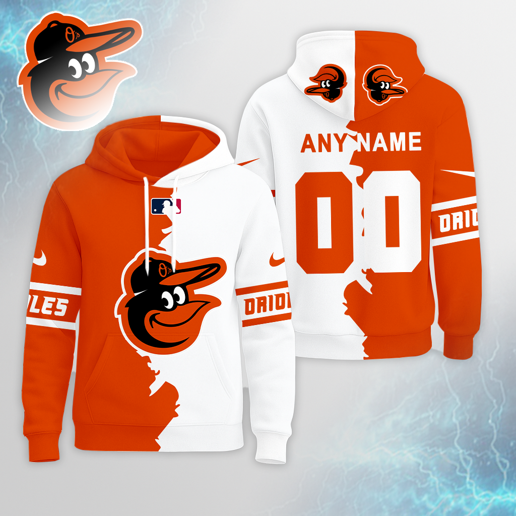 LIMITED EDITION - NEW CUSTOMIZED MLB25 BOS BALTIMORE ORIOLES UNISEX T-SHIRT, POLO, HOODIE & JACKETS