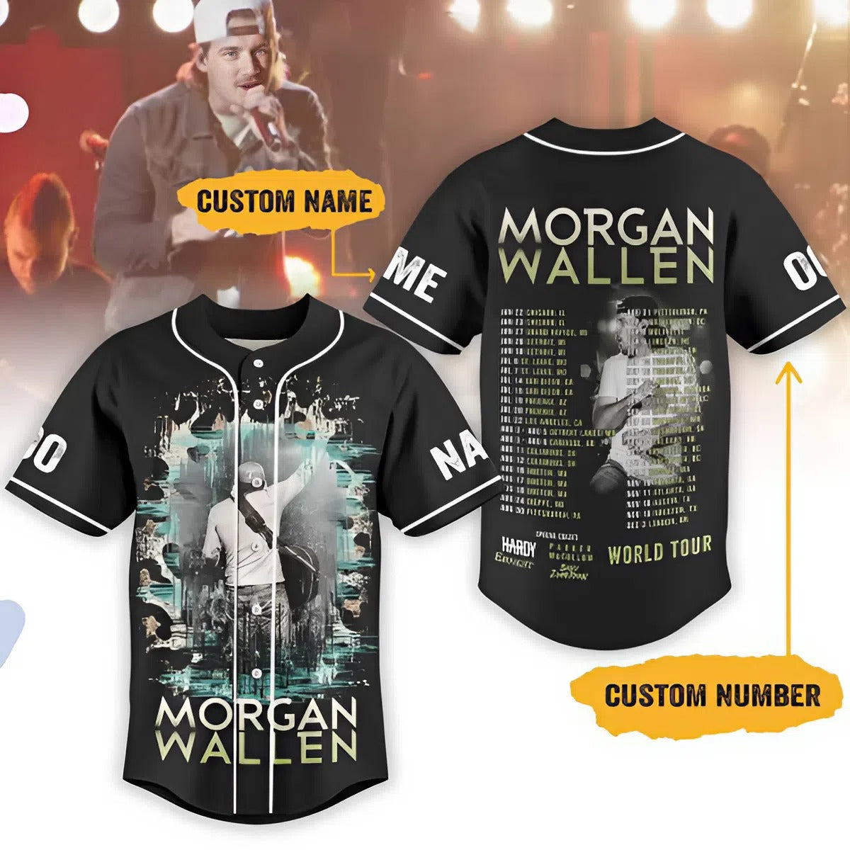 Morgan Wallen Baseball Jersey