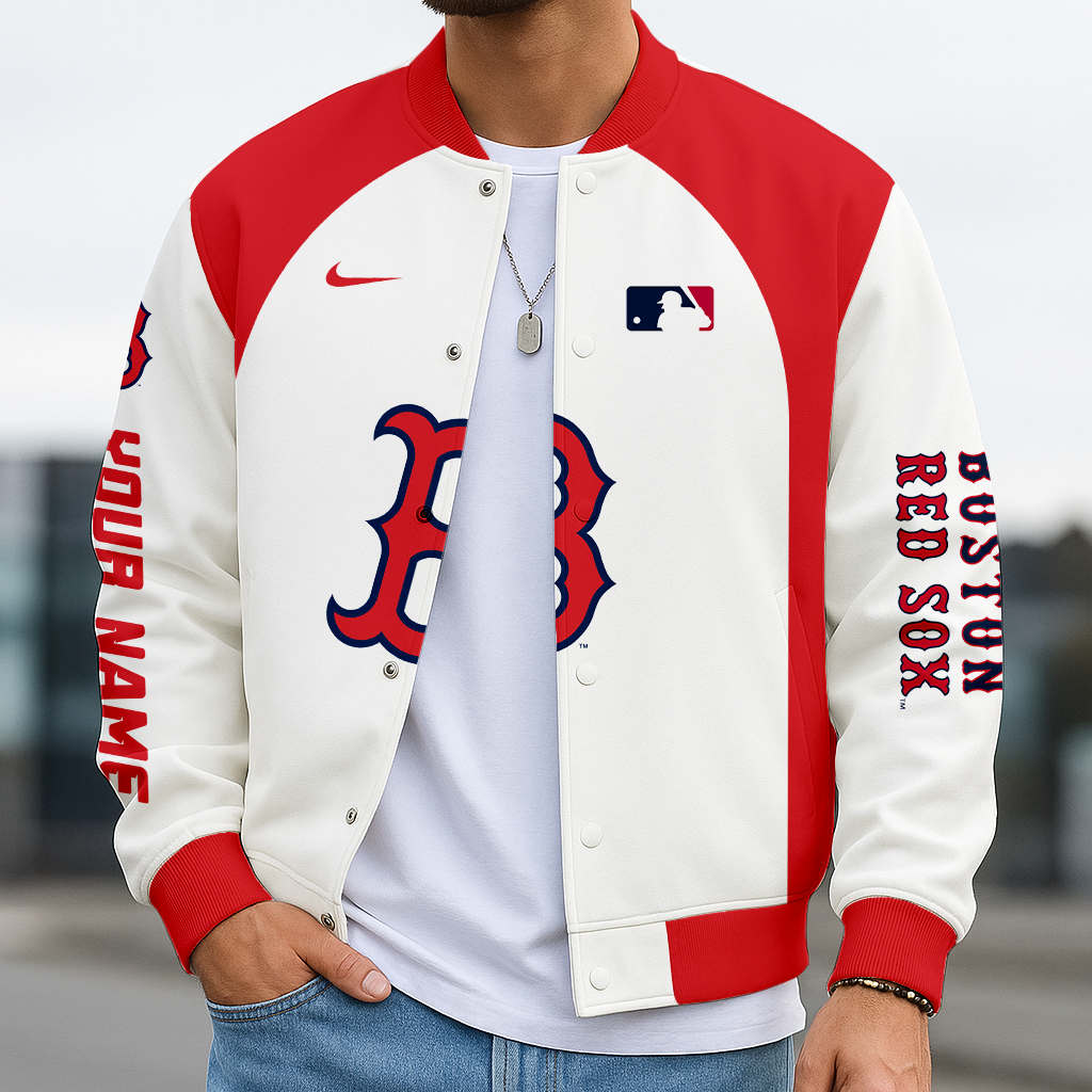 LIMITED EDITION - NEW CUSTOMIZED MLB03 BRS BOSTON RED SOX BASEBALL JACKET