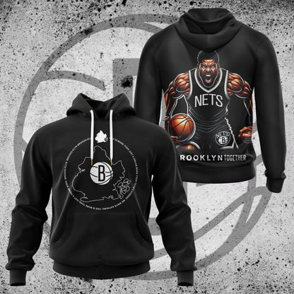 LIMITED EDITION - NEW CUSTOMIZED NBA25 BN BROOKLYN NETS UNISEX T-SHIRT, POLO, HOODIE & JACKETS