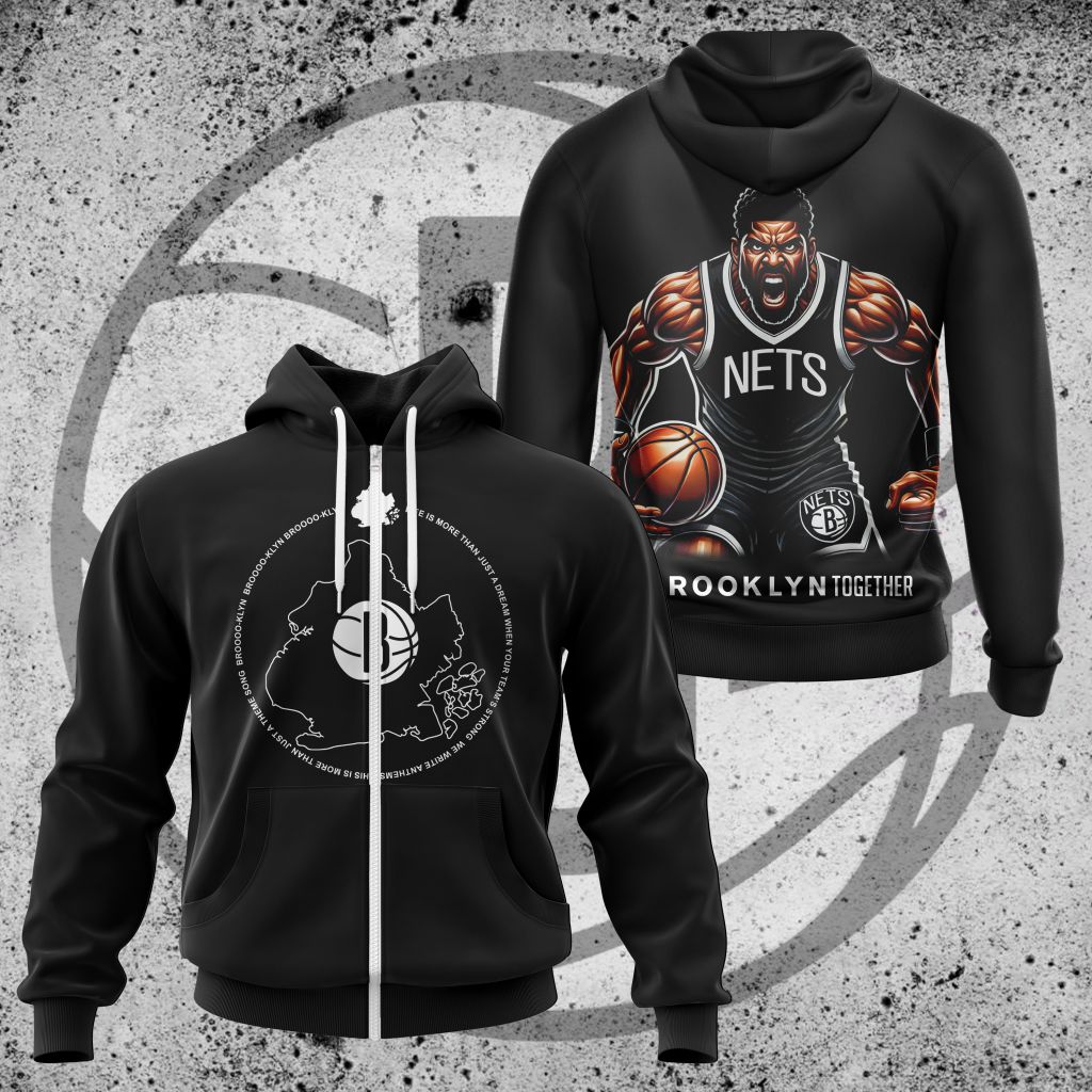 LIMITED EDITION - NEW CUSTOMIZED NBA25 BN BROOKLYN NETS UNISEX T-SHIRT, POLO, HOODIE & JACKETS
