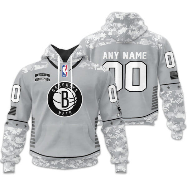 LIMITED EDITION - NEW CUSTOMIZED NBA25 BN BROOKLYN NETS UNISEX T-SHIRT, POLO, HOODIE & JACKETS