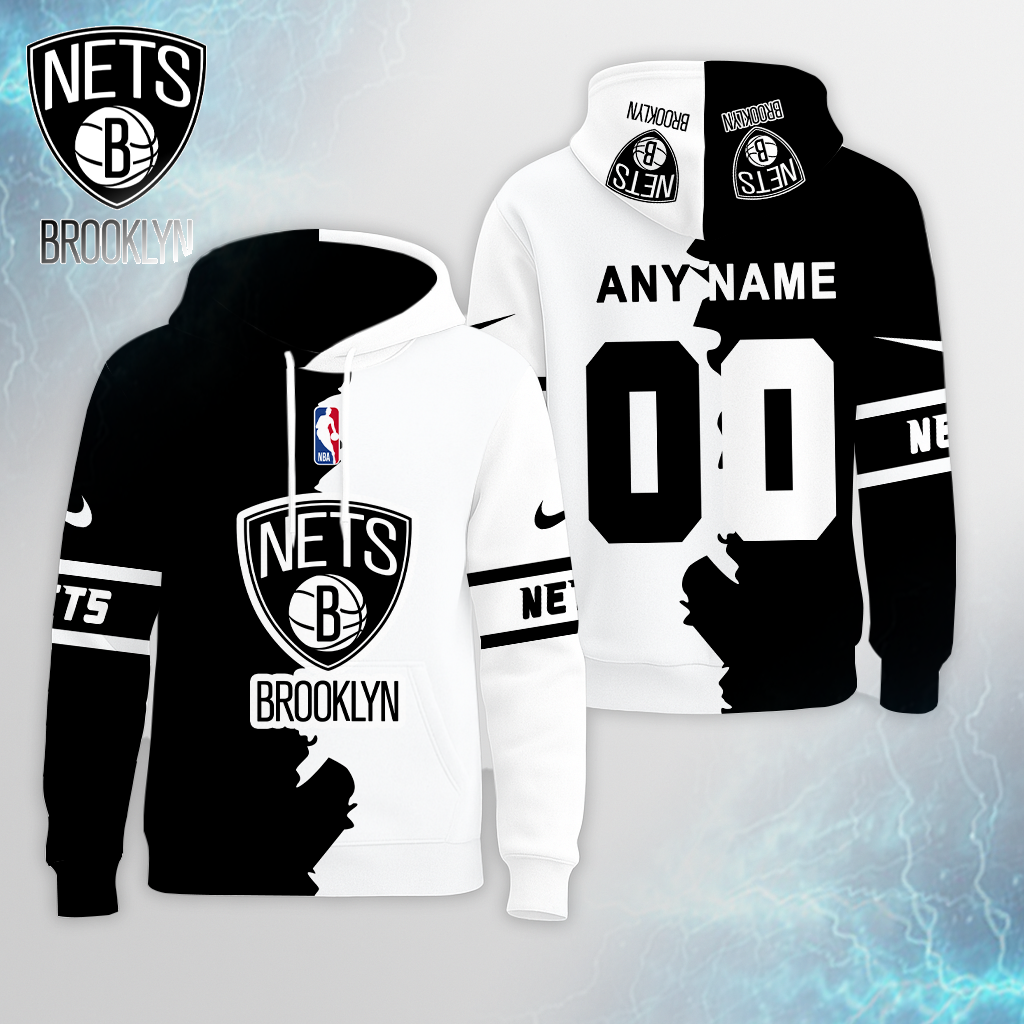 LIMITED EDITION - NEW CUSTOMIZED NBA25 BN BROOKLYN NETS UNISEX T-SHIRT, POLO, HOODIE & JACKETS