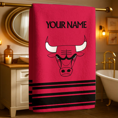 LIMITED EDITION - NEW CUSTOMIZED NBA19 CB CHICAGO BULLS BEACH & BATH TOWEL