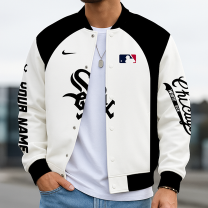LIMITED EDITION - NEW CUSTOMIZED MLB26 CWS CHICAGO WHITE SOX BASEBALL JACKET