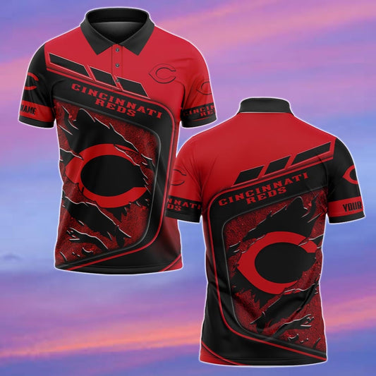 LIMITED EDITION - NEW CUSTOMIZED MLB05 CRS CINCINNATI REDS POLO SHIRT
