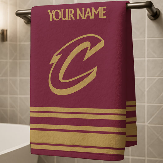 LIMITED EDITION - NEW CUSTOMIZED NBA02 CC CLEVELAND CAVALIERS BEACH & BATH TOWEL