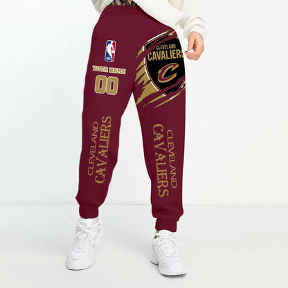 LIMITED EDITION - NEW CUSTOMIZED NBA02 CC CLEVELAND CAVALIERS UNISEX LONG PANTS