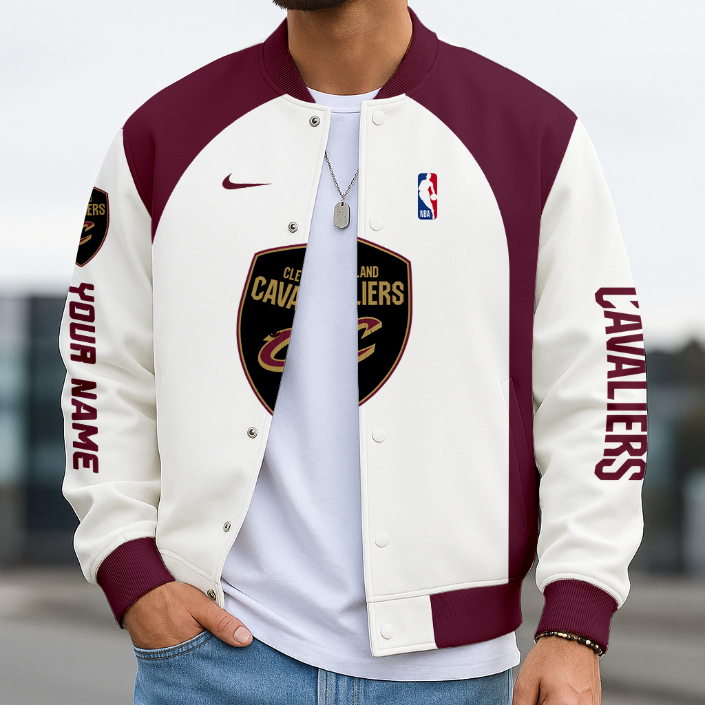 LIMITED EDITION - NEW CUSTOMIZED NBA02 CC CLEVELAND CAVALIERS BASEBALL JACKET