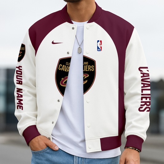 LIMITED EDITION - NEW CUSTOMIZED NBA02 CC CLEVELAND CAVALIERS BASEBALL JACKET