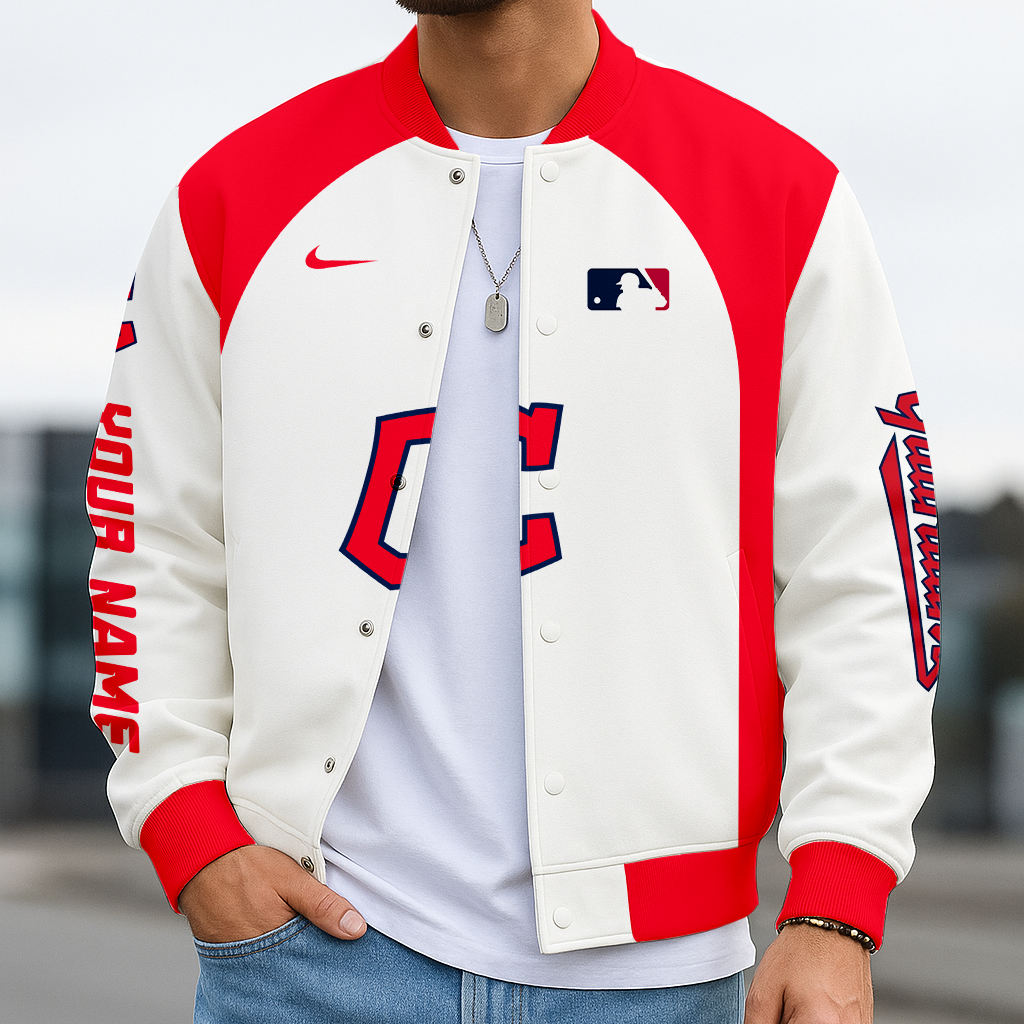 LIMITED EDITION - NEW CUSTOMIZED MLB13 CGS CLEVELAND GUARDIANS BASEBALL JACKET