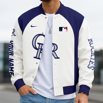 LIMITED EDITION - NEW CUSTOMIZED MLB30 COR COLORADO ROCKIES BASEBALL JACKET
