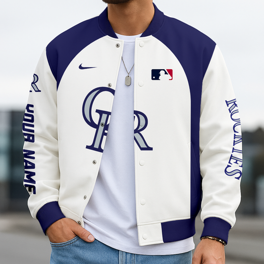 LIMITED EDITION - NEW CUSTOMIZED MLB30 COR COLORADO ROCKIES BASEBALL JACKET