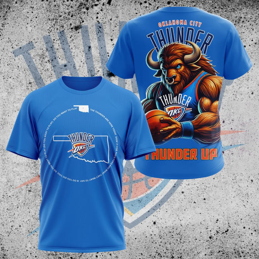 LIMITED EDITION - NEW CUSTOMIZED NBA01 OC OKLAHOMA CITY THUNDER T-SHIRT