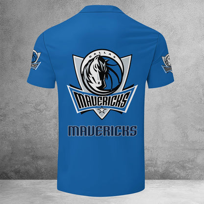 LIMITED EDITION - NEW CUSTOMIZED NBA18 DM DALLAS MAVERICKS ZIP POLO SHIRT