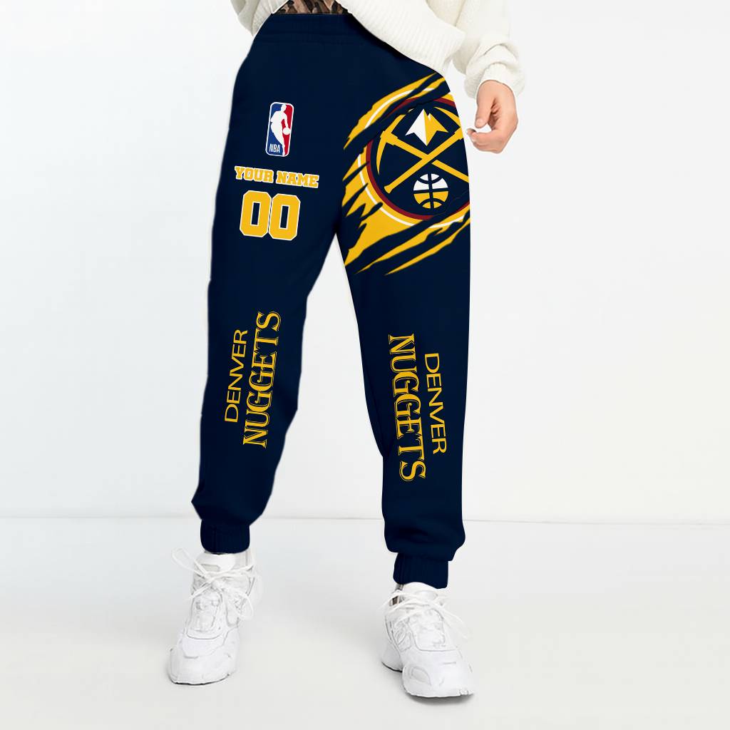 LIMITED EDITION - NEW CUSTOMIZED NBA08 DN DENVER NUGGETS UNISEX LONG PANTS