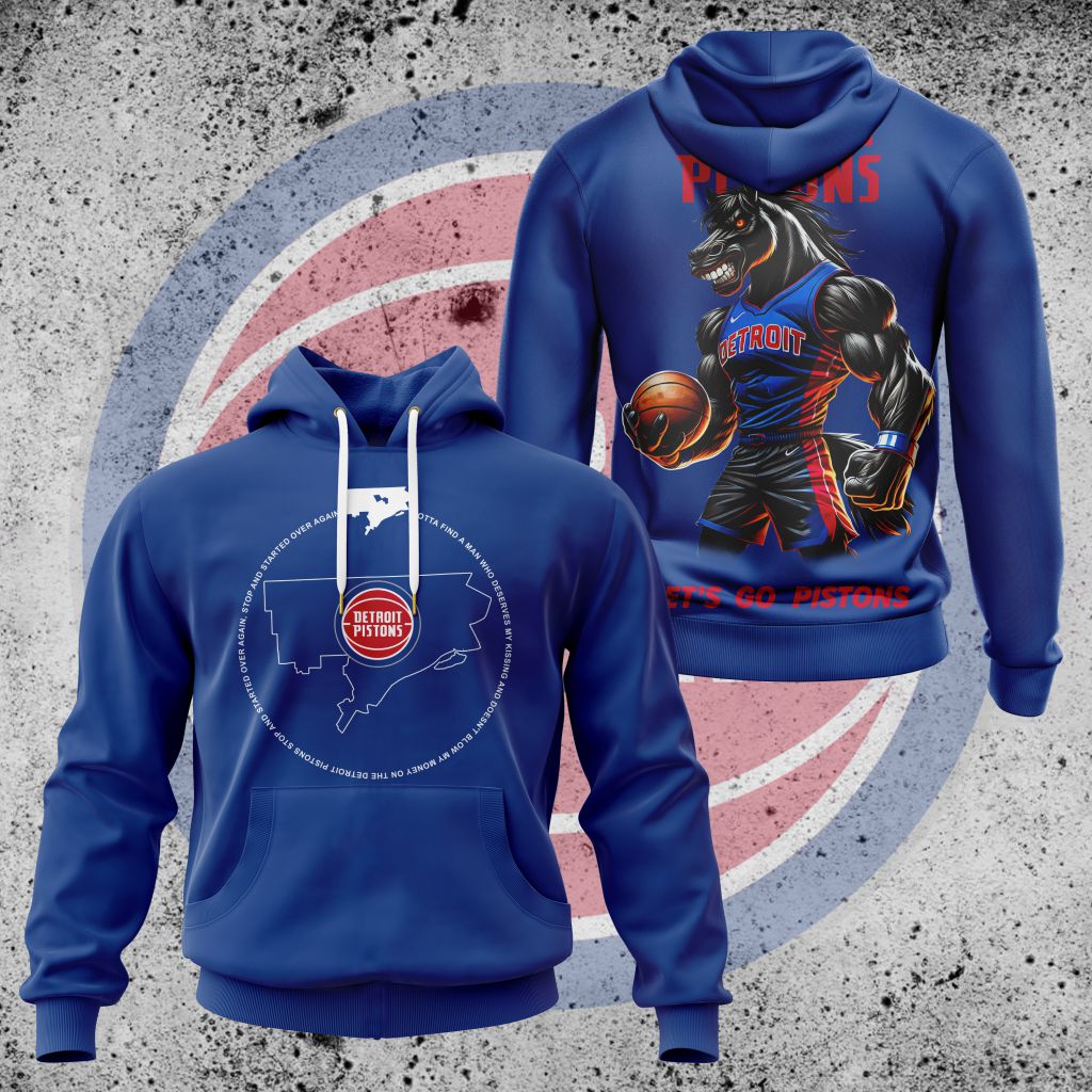 LIMITED EDITION - NEW CUSTOMIZED NBA14 DP DETROIT PISTONS UNISEX T-SHIRT, POLO, HOODIE & JACKETS