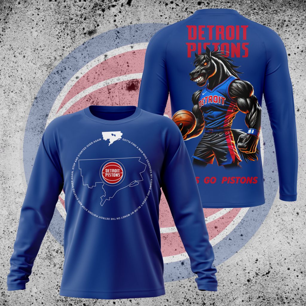 LIMITED EDITION - NEW CUSTOMIZED NBA14 DP DETROIT PISTONS UNISEX T-SHIRT, POLO, HOODIE & JACKETS