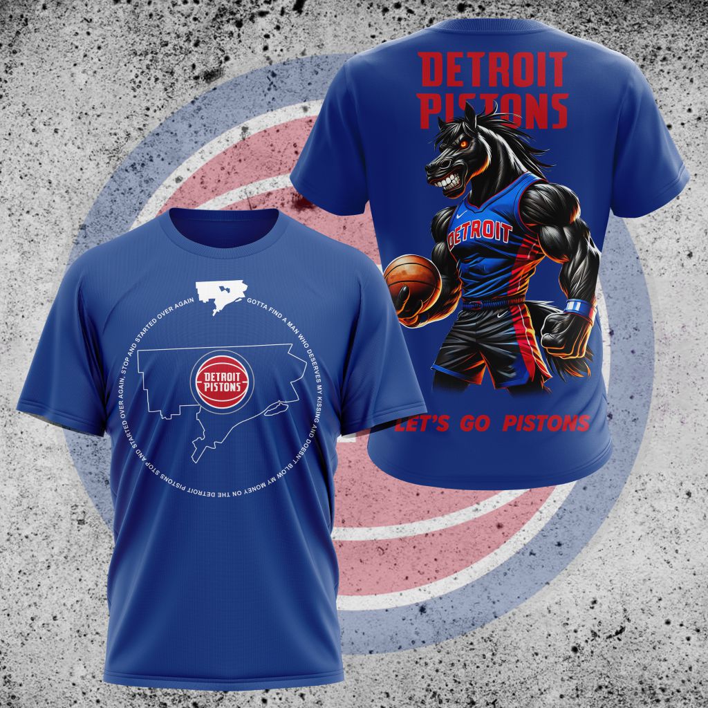 LIMITED EDITION - NEW CUSTOMIZED NBA14 DP DETROIT PISTONS UNISEX T-SHIRT, POLO, HOODIE & JACKETS
