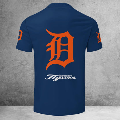 LIMITED EDITION - NEW CUSTOMIZED MLB16 DTS DETROIT TIGERS ZIP POLO SHIRT