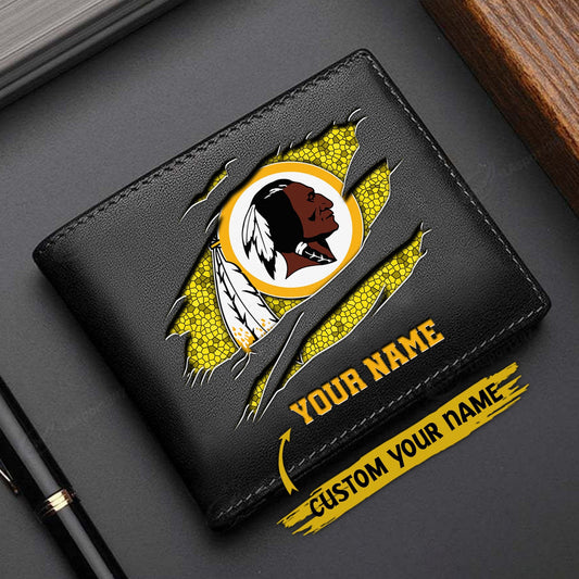 LIMITED EDITION - NEW CUSTOMIZED NFL  WASHINGTON REDSKINS LEATHER WALLET