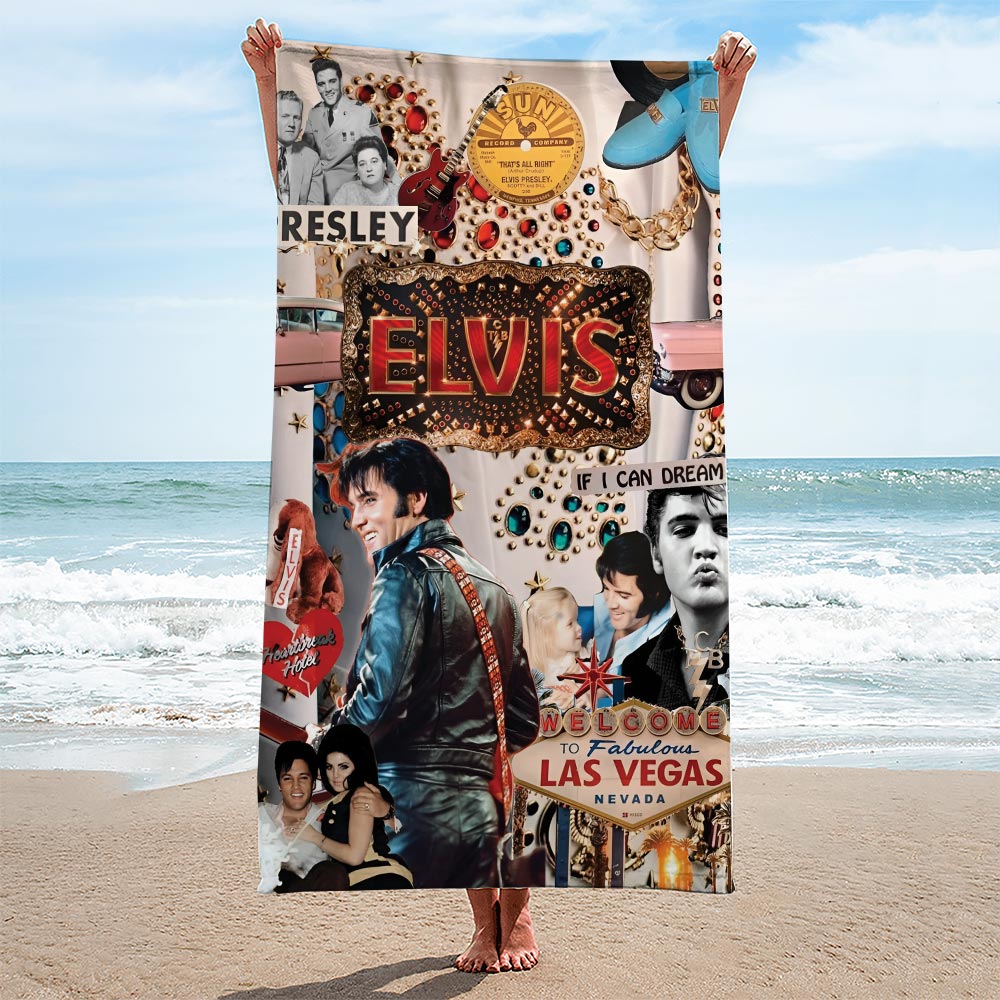 New Premium Elvis Presley Beach & Bath Towel (Kids & Adults Size) - EVPLCAO122
