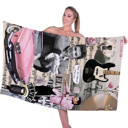 New Premium Elvis Presley Beach & Bath Towel (Kids & Adults Size) - EVPLCAO131