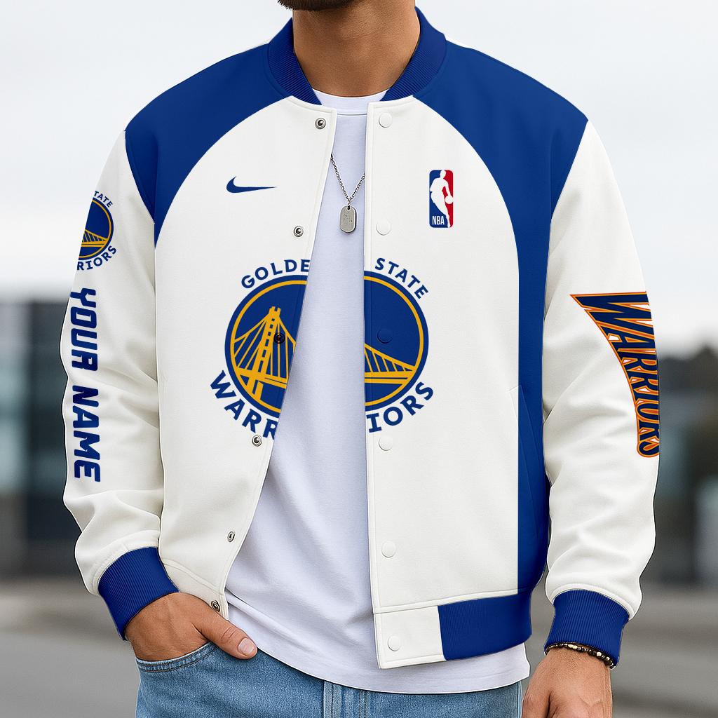 LIMITED EDITION - NEW CUSTOMIZED NBA12 GS GOLDEN STATE WARRIORS BASEBALL JACKET