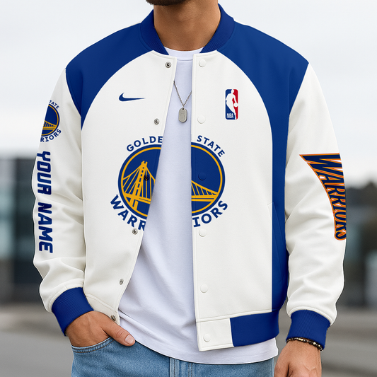LIMITED EDITION - NEW CUSTOMIZED NBA12 GS GOLDEN STATE WARRIORS BASEBALL JACKET