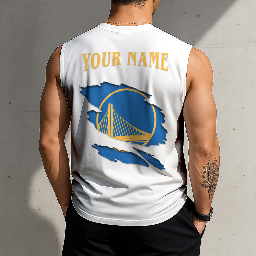 LIMITED EDITION - NEW CUSTOMIZED NBA12 GS GOLDEN STATE WARRIORS TANKTOP & GYM SHIRT