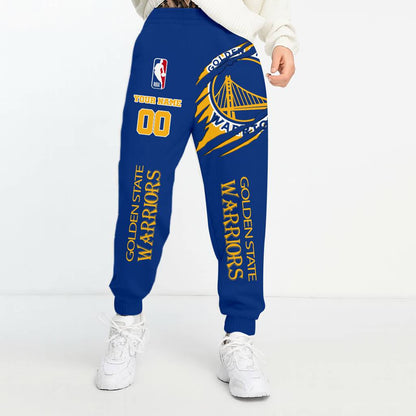 LIMITED EDITION - NEW CUSTOMIZED NBA12 GS GOLDEN STATE WARRIORS UNISEX LONG PANTS