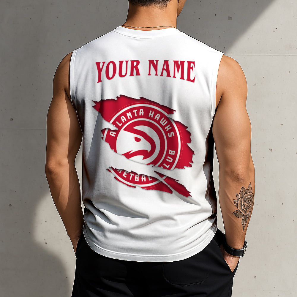 LIMITED EDITION - NEW CUSTOMIZED NBA17 AH ATLANTA HAWKS TANKTOP & GYM SHIRT
