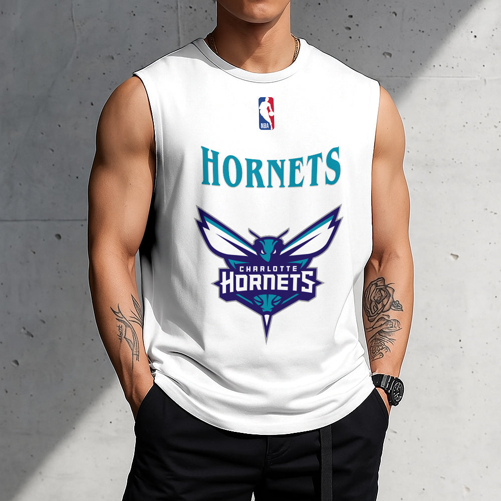 LIMITED EDITION - NEW CUSTOMIZED NBA27 CH CHARLOTTE HORNETS TANKTOP & GYM SHIRT