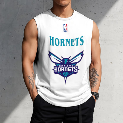 LIMITED EDITION - NEW CUSTOMIZED NBA27 CH CHARLOTTE HORNETS TANKTOP & GYM SHIRT