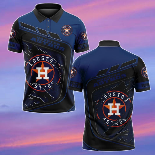 LIMITED EDITION - NEW CUSTOMIZED MLB10 HAS HOUSTON ASTROS POLO SHIRT