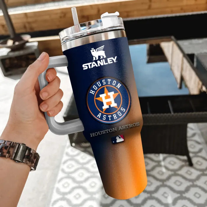 LIMITED EDITION - NEW CUSTOMIZED MLB10 HAS HOUSTON ASTROS 40oz TUMBLER