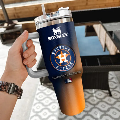 LIMITED EDITION - NEW CUSTOMIZED MLB10 HAS HOUSTON ASTROS 40oz TUMBLER