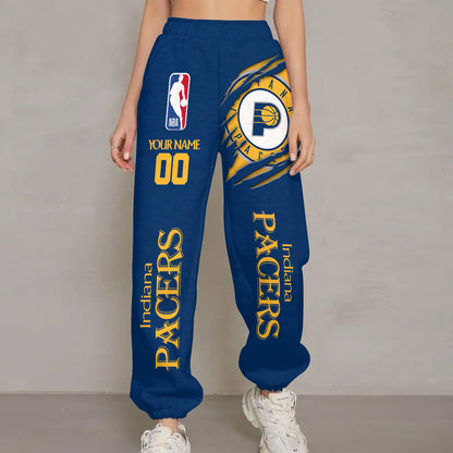 LIMITED EDITION - NEW CUSTOMIZED NBA06 IP INDIANA PACERS UNISEX LONG PANTS