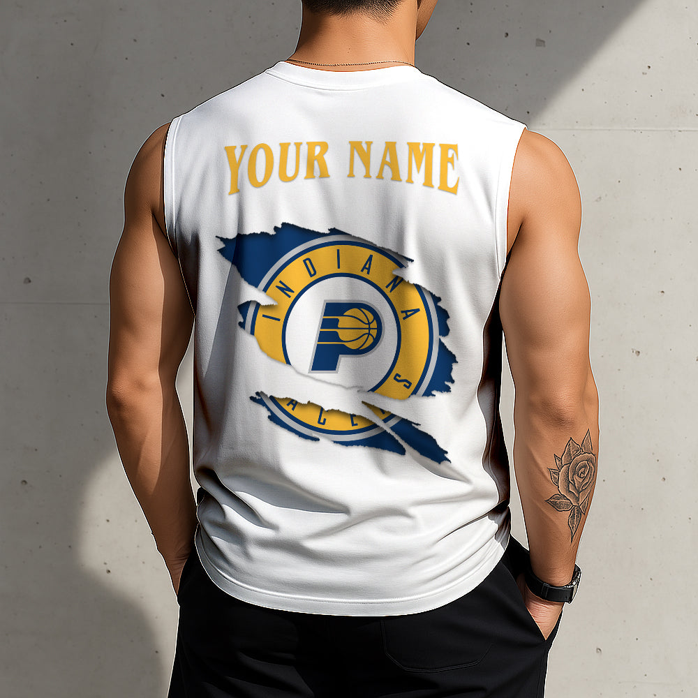 LIMITED EDITION - NEW CUSTOMIZED NBA06 IP INDIANA PACERS TANKTOP & GYM SHIRT