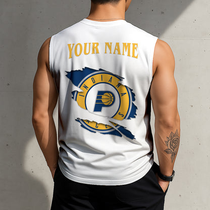 LIMITED EDITION - NEW CUSTOMIZED NBA06 IP INDIANA PACERS TANKTOP & GYM SHIRT