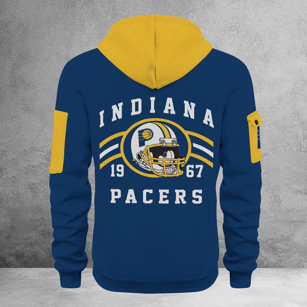 LIMITED EDITION - NEW CUSTOMIZED NBA06 IP INDIANA PACERS QUARTER ZIP HOODIE