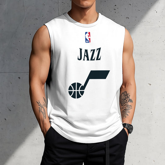 LIMITED EDITION - NEW CUSTOMIZED NBA29 UJ UTAH JAZZ TANKTOP & GYM SHIRT