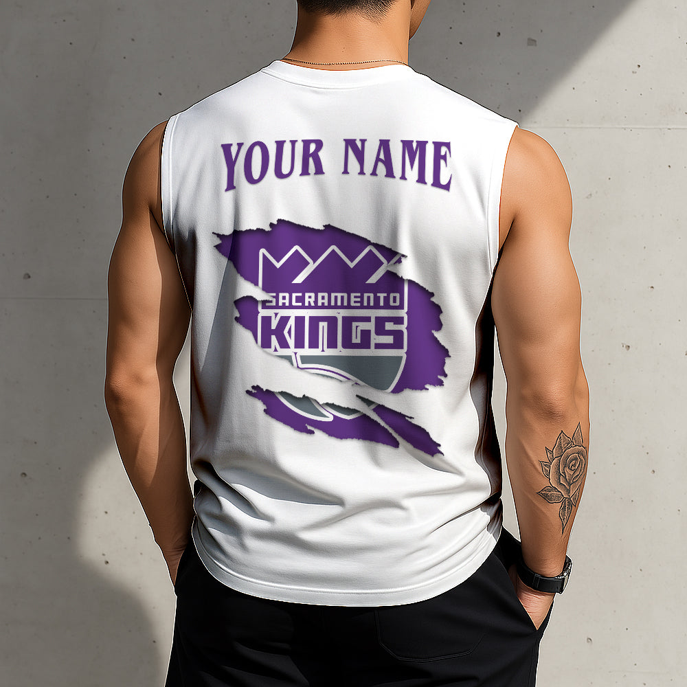 LIMITED EDITION - NEW CUSTOMIZED NBA16 SK SACRAMENTO KINGS TANKTOP & GYM SHIRT