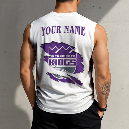 LIMITED EDITION - NEW CUSTOMIZED NBA16 SK SACRAMENTO KINGS TANKTOP & GYM SHIRT