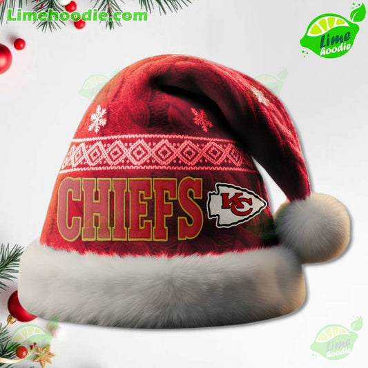 LIMITED EDITION - NEW CUSTOMIZED NFL01 KCC KANSAS CITY CHIEFS CHRISTMAS HAT