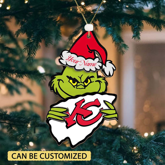 LIMITED EDITION - NEW CUSTOMIZED NFL01 KCC KANSAS CITY CHIEFS ACRYLIC ORNAMENT