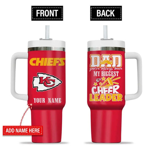 LIMITED EDITION - NEW CUSTOMIZED NFL01 KCC KANSAS CITY CHIEFS 40oz TUMBLER