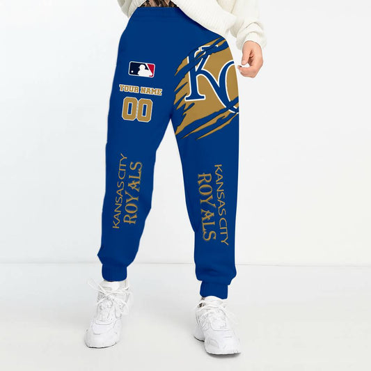 LIMITED EDITION - NEW CUSTOMIZED MLB19 KCR KANSAS CITY ROYALS UNISEX LONG PANTS