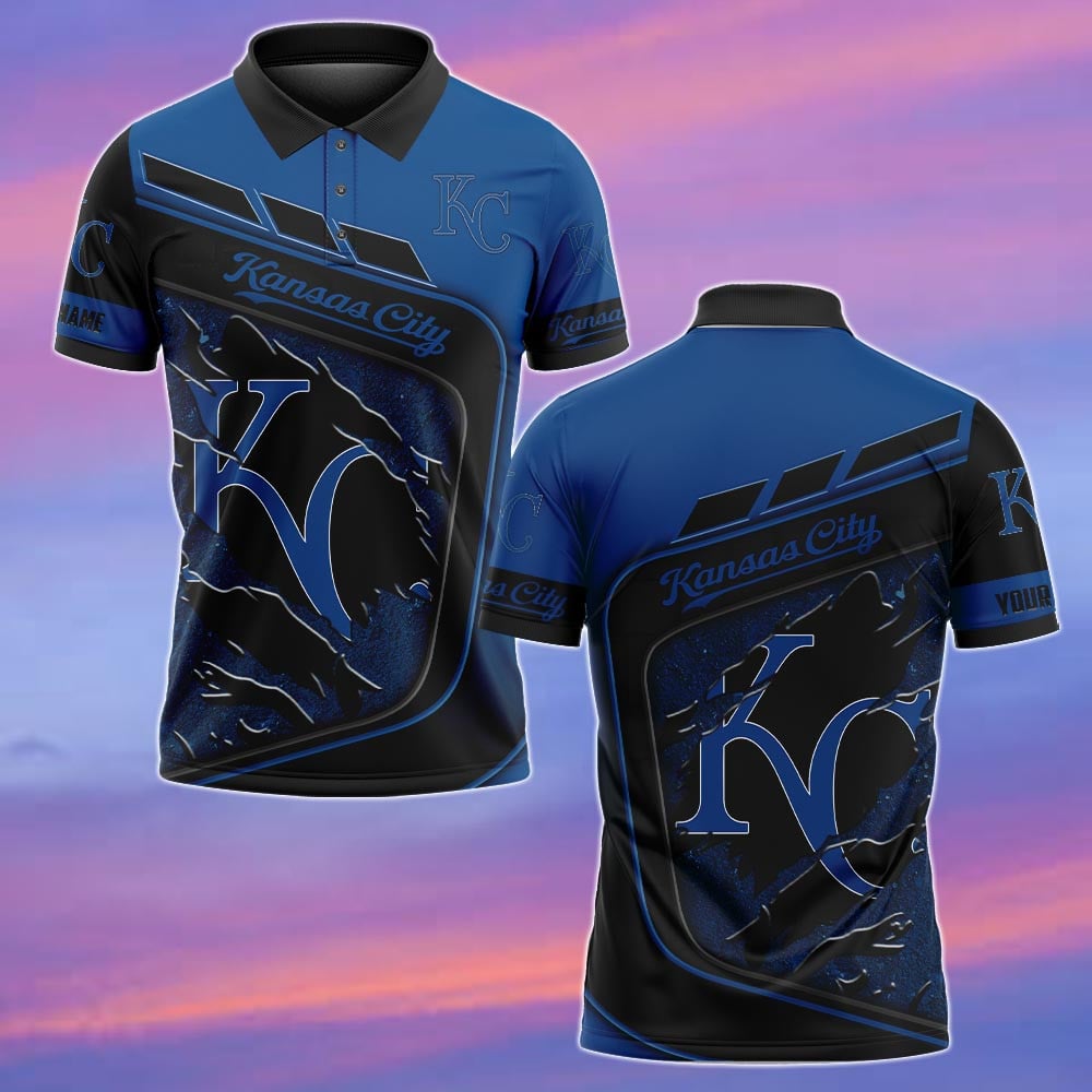 LIMITED EDITION - NEW CUSTOMIZED MLB19 KCR KANSAS CITY ROYALS POLO SHIRT