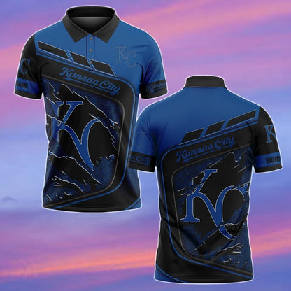 LIMITED EDITION - NEW CUSTOMIZED MLB19 KCR KANSAS CITY ROYALS POLO SHIRT